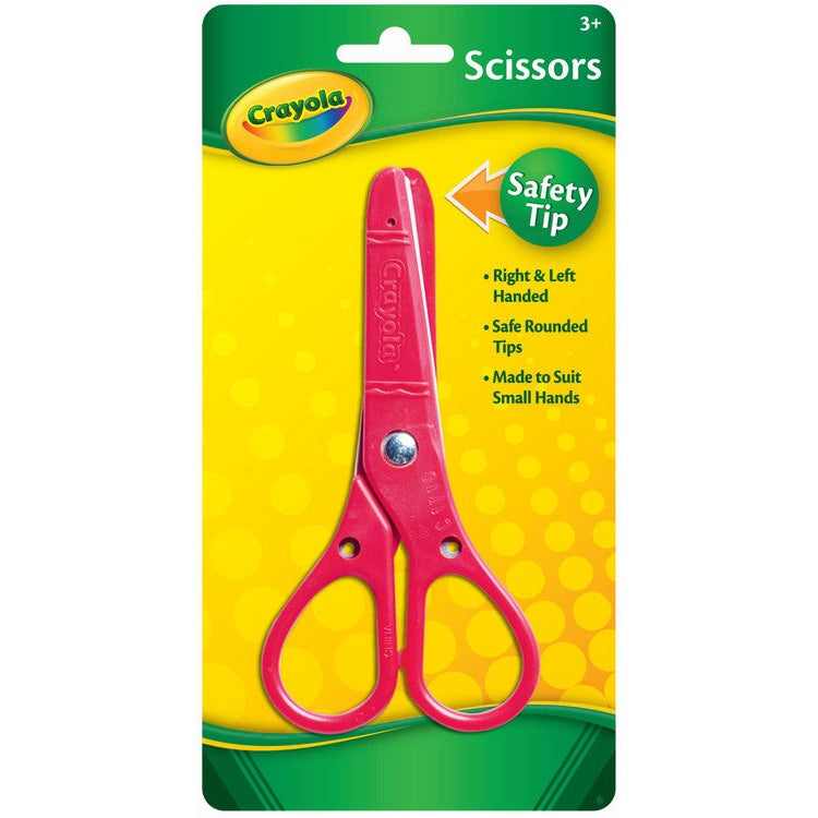 Crayola 69 3002A safety tip scissors with rounded stainless steel blades in assorted colours