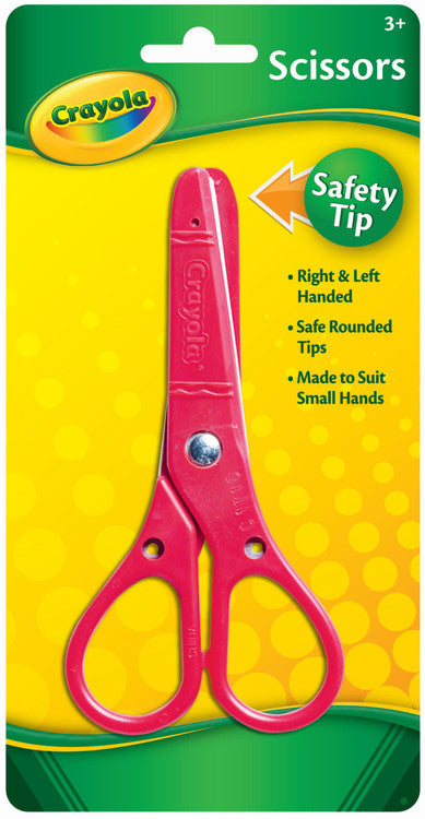 Crayola 69 3002A safety tip scissors with rounded stainless steel blades in assorted colours