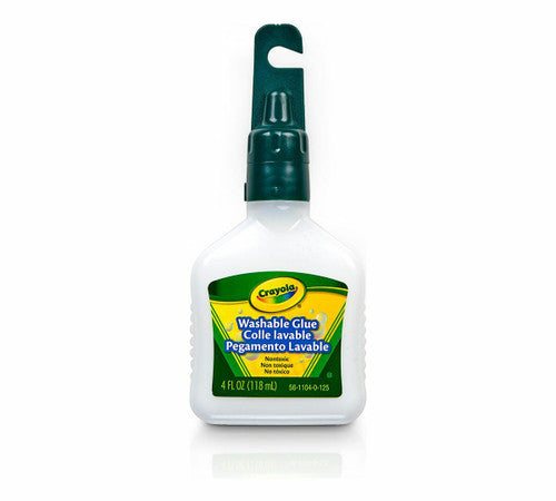 Crayola Washable No-Run School Glue 118ml bottle with clog-resistant applicator tip