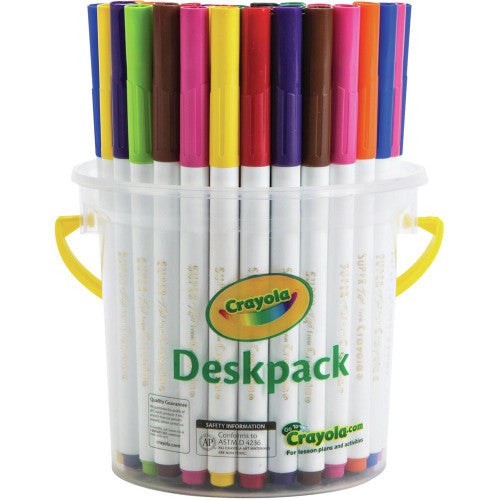 Crayola Washable Supertips Markers pack of 40 assorted colours with versatile thick and thin tip