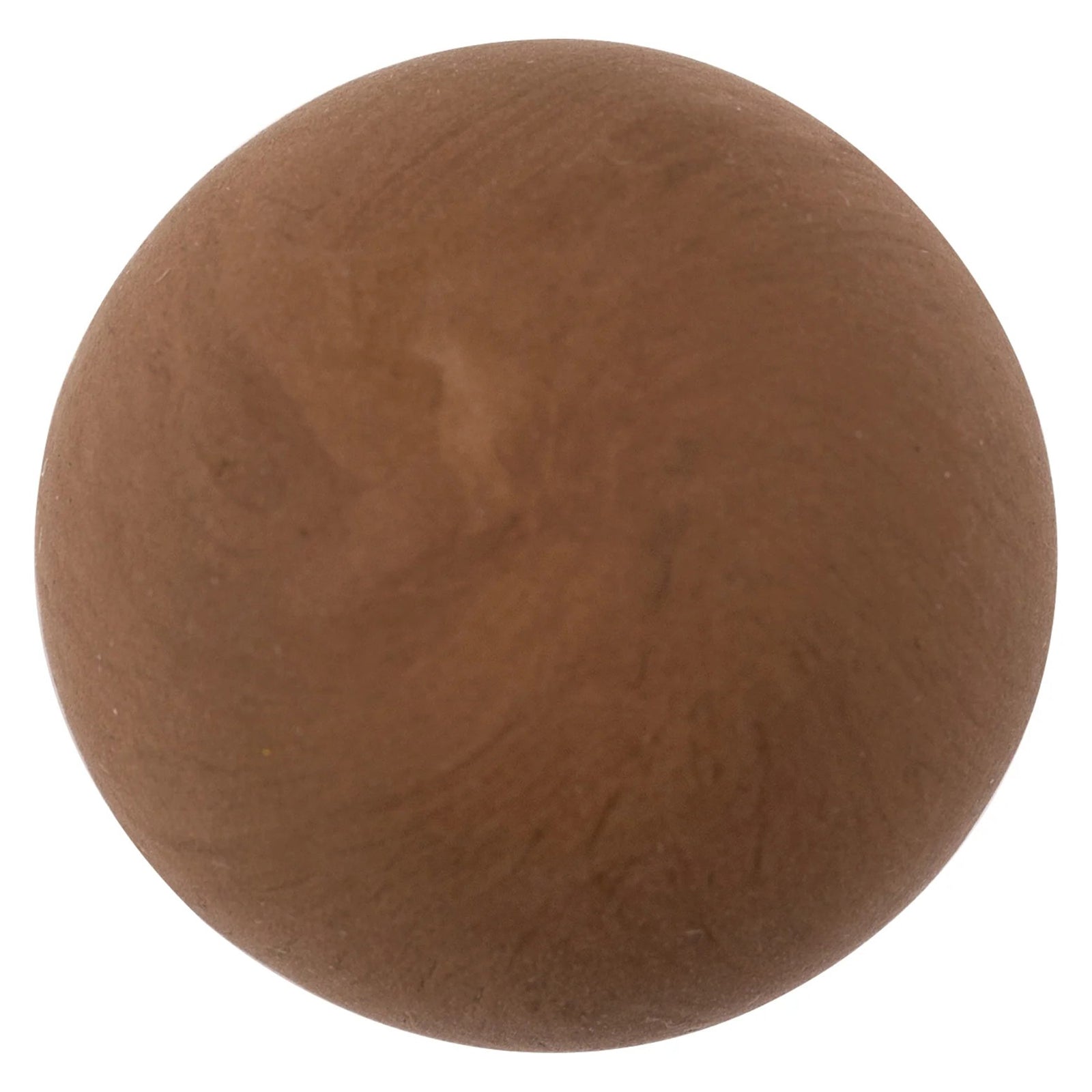 Close up view of a perfectly rounded ball of brown CreativeClay against a plain background. The image emphasises the clay's smooth finish, rich brown colour and mouldable texture suitable for sculpting and modelling activities.