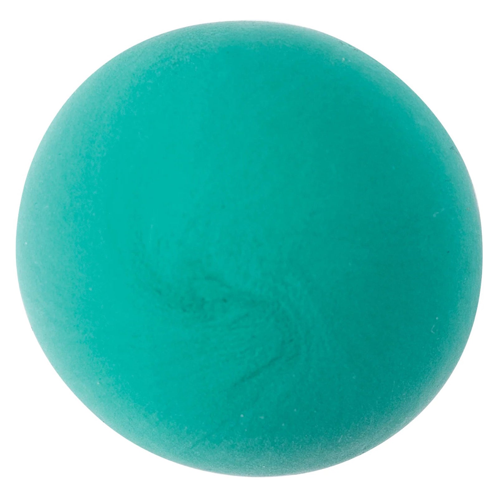 Studio close up of a perfectly rounded ball of green CreativeClay against a neutral background. The image emphasises the smooth consistency, vibrant colour and lightweight air dry modelling characteristics of the clay.