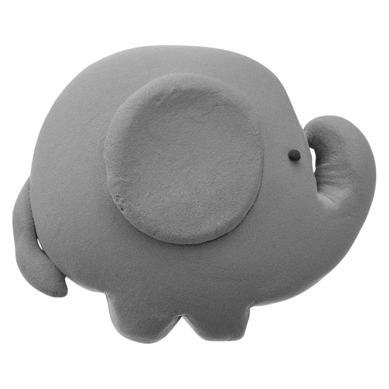 Side profile view of a finished elephant sculpture crafted from grey CreativeClay. The image highlights fine sculpting detail, realistic shaping and the clay's suitability for creating animal figures and educational models.