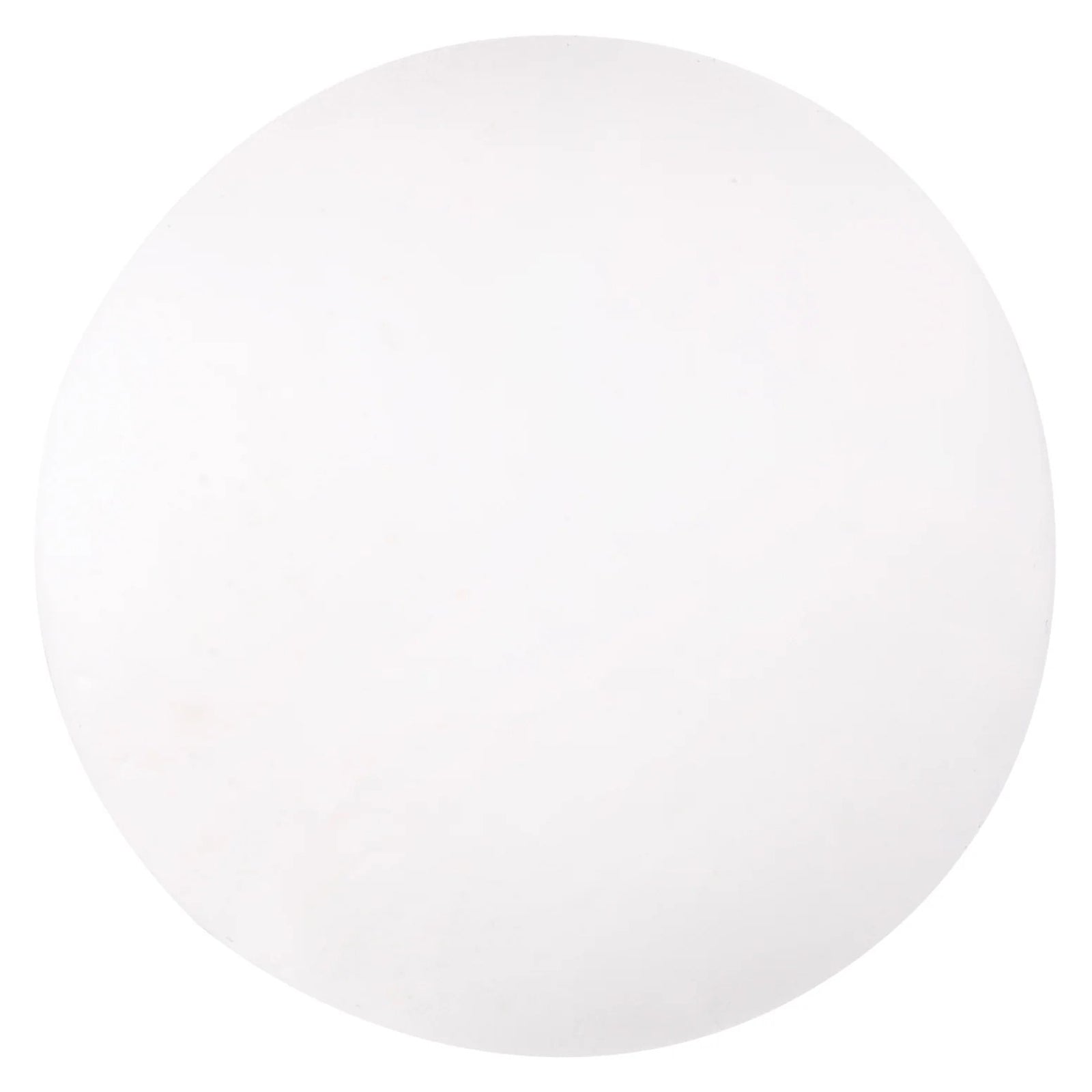 Studio image of a perfectly rounded white clay ball isolated on a plain background, emphasising the smooth consistency, bright colour and lightweight modelling properties of the clay.