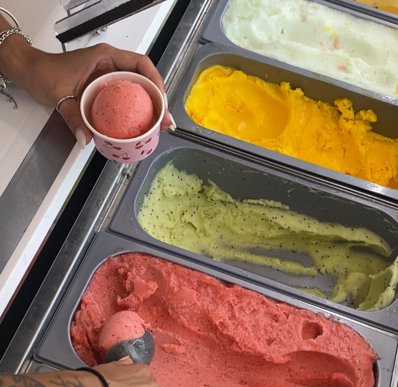 Creative Cafe Co 5oz Gelato Cup ice cream cherry lifestyle close-up