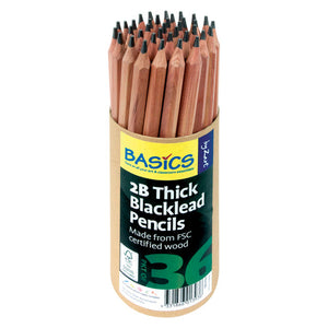Creative School Supply Basics Blacklead Pencils Thick 2B Pack of 36 - image 1