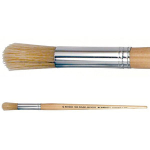Creative School Supply Hog Hair Brushes Round Size 12 Pack of 12 - image 1