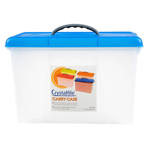 Crystalfile Carry Case 18L Blue Lid Clear Base - image 1