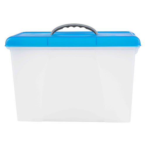 Crystalfile Carry Case 18L Blue Lid Clear Base - image 3