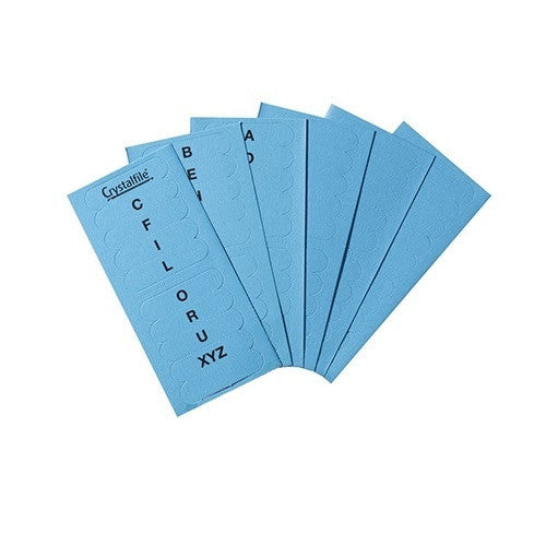Crystalfile Indicator Tab Inserts A-Z Blue Pack of 60