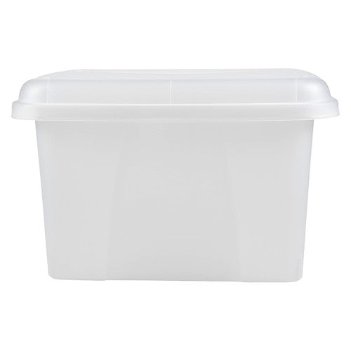 Stack of six Crystalfile Porta Boxes in clear translucent plastic