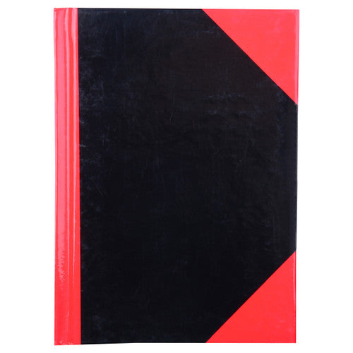 Cumberland Black and Red Gloss Cover A6 notebook 100 ruled leaves, compact pocket-sized portable note-taking
