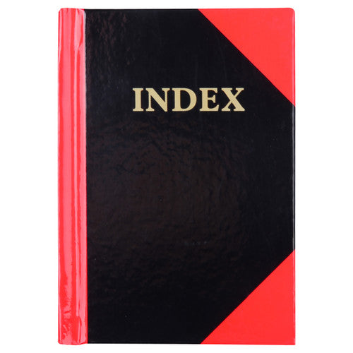 Cumberland Black and Red Gloss Cover A7 indexed notebook 100 leaves, vest-pocket format for portable structured notes