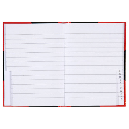 Cumberland Black and Red Notebook Gloss Cover A6 100 Leaf Indexed Box of 6 - image 2