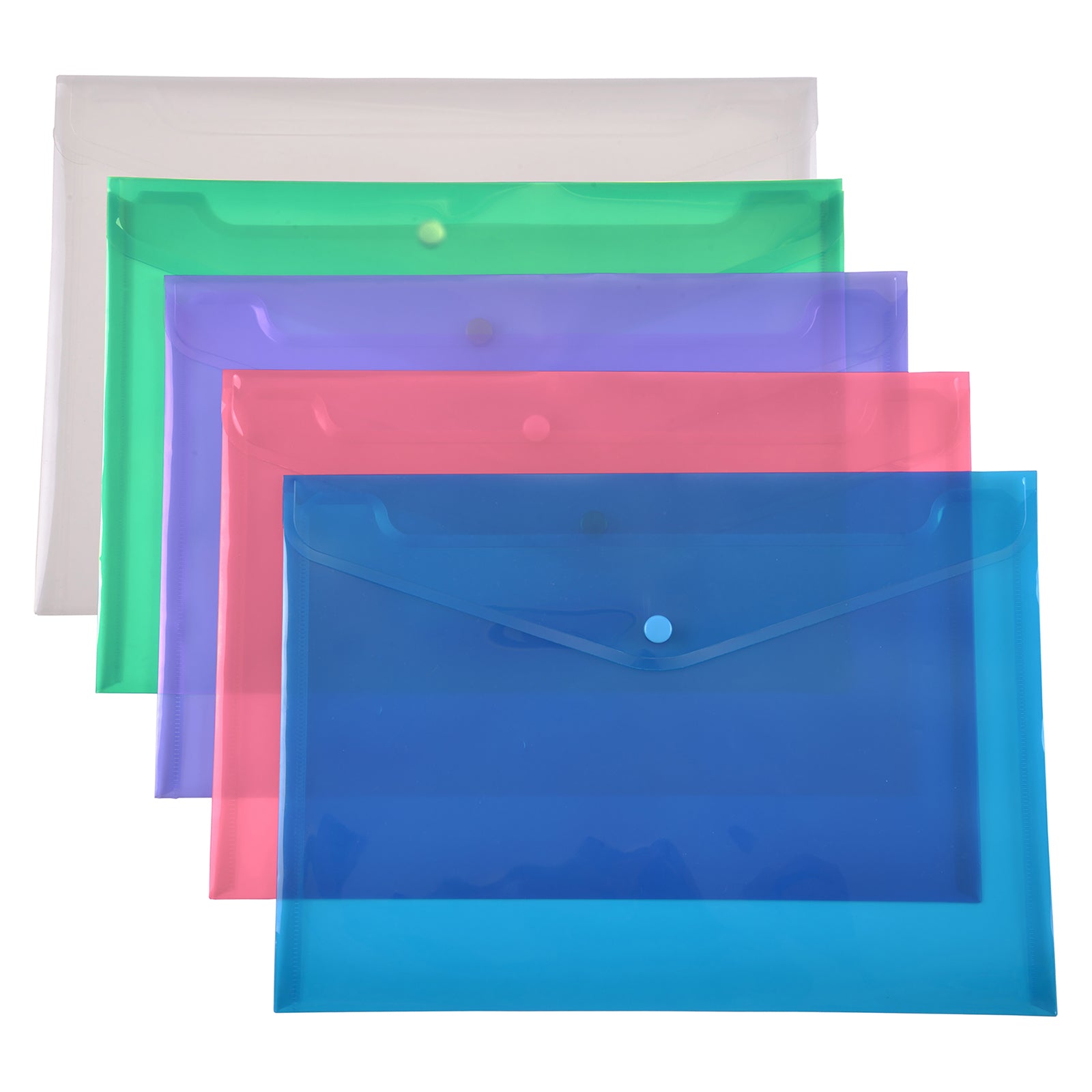 Cumberland Document Wallet PP A4 Assorted Pack of 10 - image 1