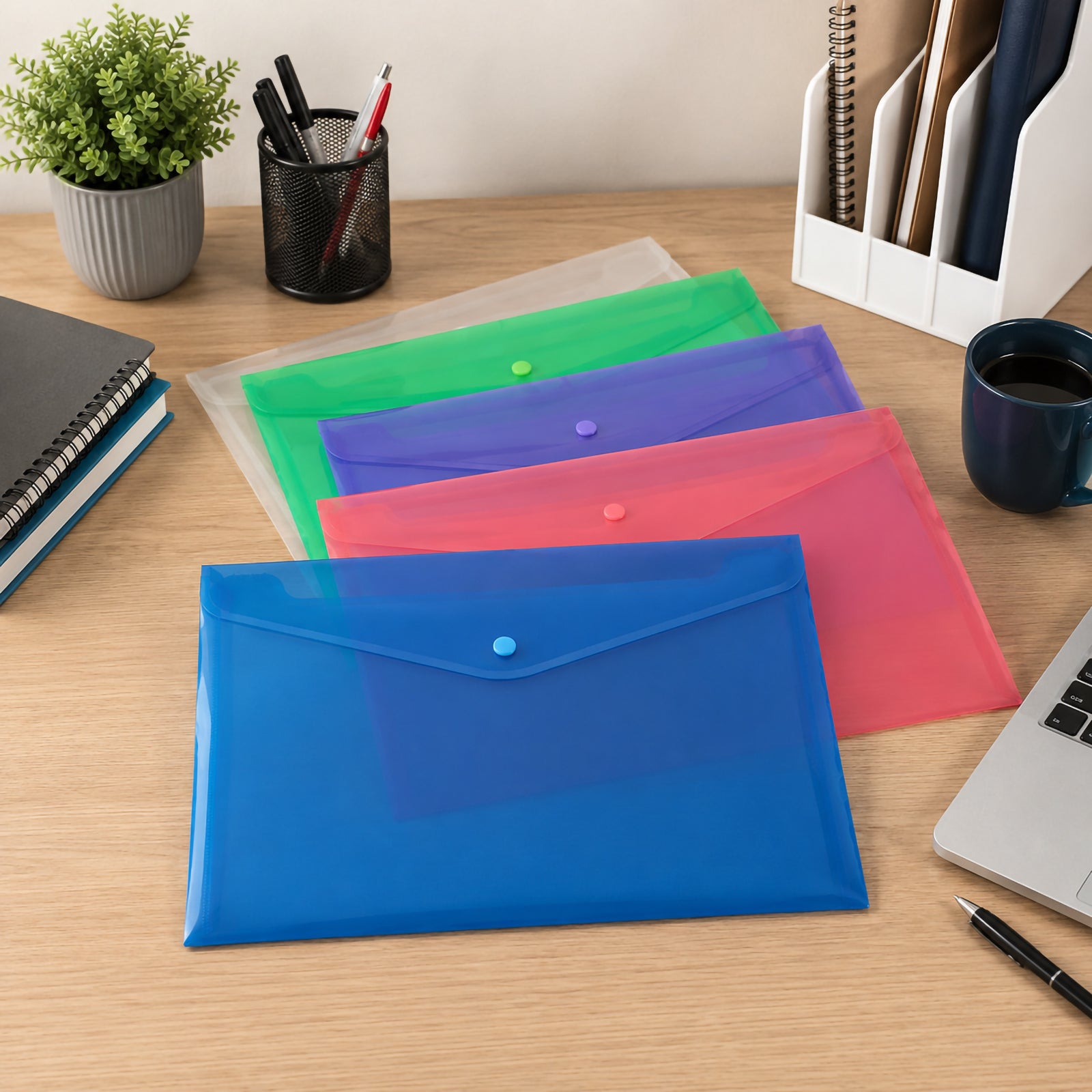 Cumberland Document Wallet PP A4 Assorted Pack of 10 - image 2