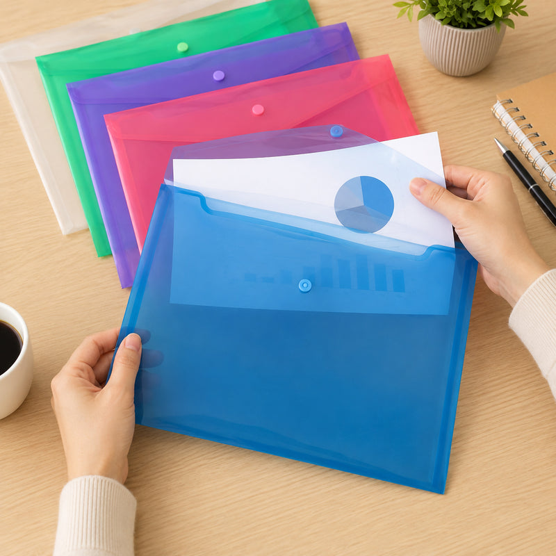 Cumberland Document Wallet PP A4 Assorted Pack of 10 - image 4