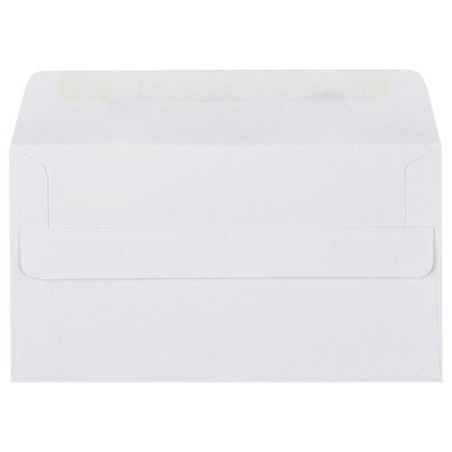 Cumberland 601211 11B self seal envelope detail showing peel-and-press closure on 90 x 145mm compact pocket format