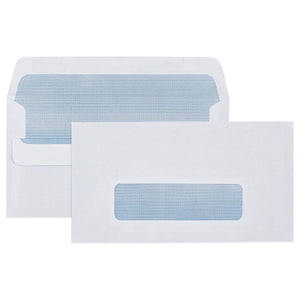 Cumberland 601214 11B window secretive self seal envelope 90 x 145mm hero view for reply card mailing with printed address window alignment