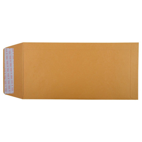 Cumberland 610322 gold pocket envelope 305 x 150mm detail showing strip seal on non-standard format wider than standard DLX