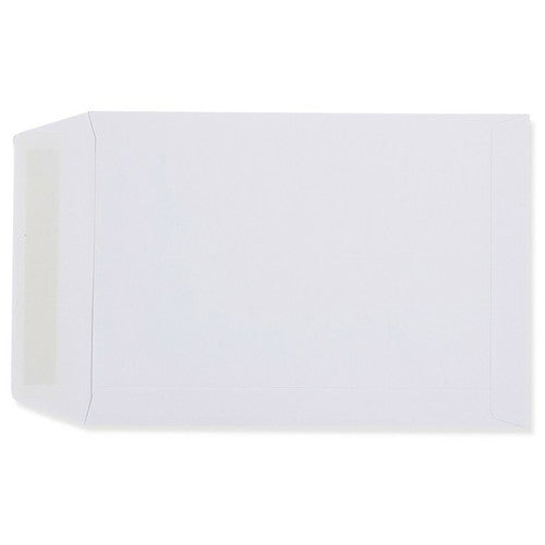 Cumberland 607331 B5 heavy white strip seal envelope detail showing heavy stock at 250 x 176mm for extra transit protection