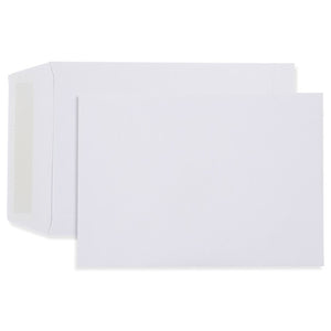 Cumberland 607331 B5 heavy white strip seal pocket envelope 250 x 176mm hero view for A5 documents flat or A4 folded in half