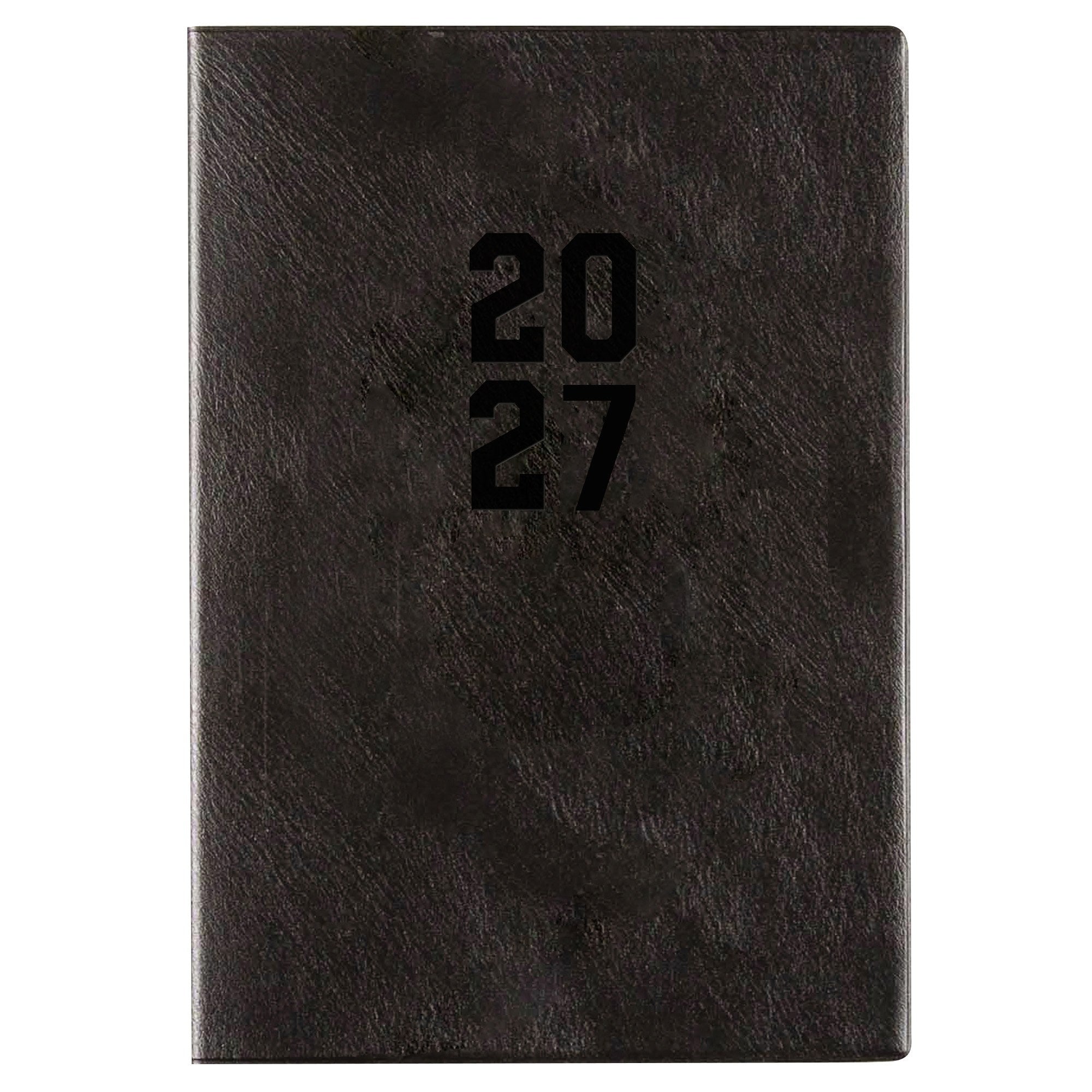 Cumberland Monthly Planner Diary 2027 A5 Month To View Black shown front on, the black cover, closed flat against a plain background.