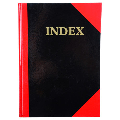 Cumberland Red and Black Gloss A4 indexed notebook 100 leaves box of 3 for office stationery supply