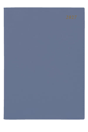 Cumberland Soho Diary 2027 A5 Week To View Storm Blue shown front on, the storm blue cover, closed flat against a plain background.