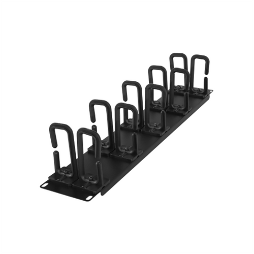 CyberPower CRA30006 2U flexible ring cable manager in black for IT rack cable organisation