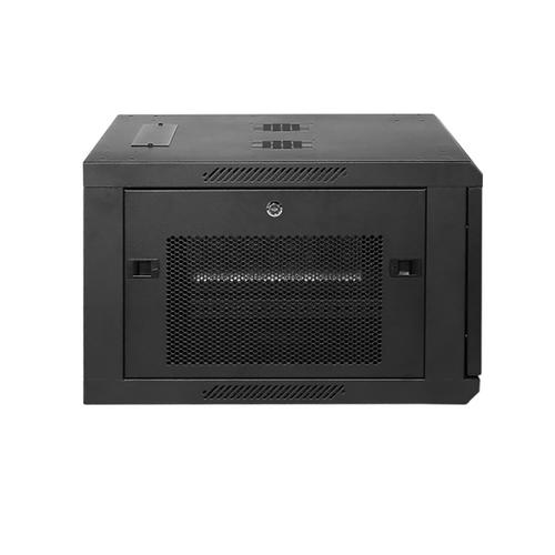 CyberPower DSCR6U61001 rack enclosure side view showing removable panels and cable access points