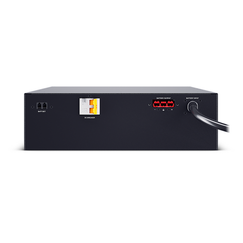 CyberPower Extended Battery Module installed in a server rack alongside compatible OLS6KERT5U UPS unit