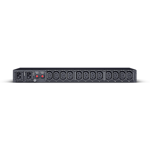CyberPower DSPDU24004 PDU rear panel showing dual power cord inputs and outlets