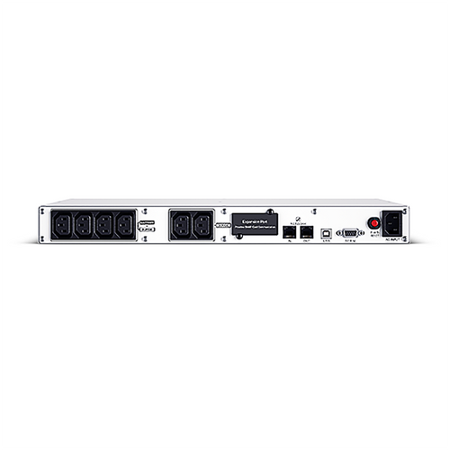 CyberPower line-interactive rackmount UPS rear panel showing connectivity ports