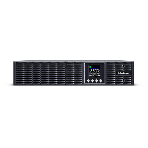 CyberPower OLS3000ERT2UA tower configuration showing rear outlet and connection ports