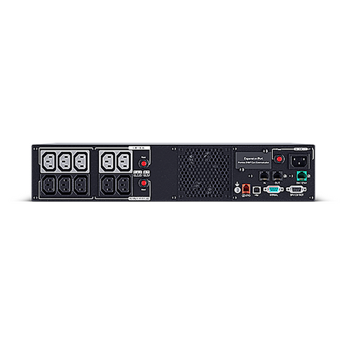 Rear panel outlets and connections on CyberPower 1500VA rackmount UPS