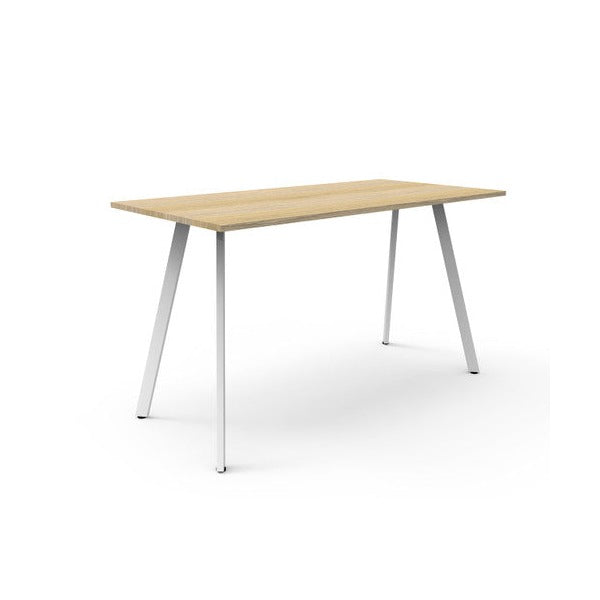 Rapidline Eternity High Bar Table 1800 x 750 x 1050mm Natural Oak / White Satin