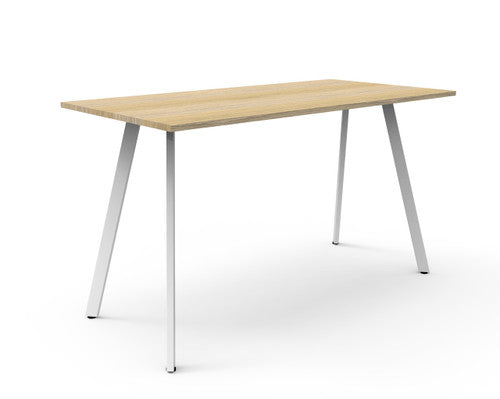 Rapidline Eternity High Bar Table 1800 x 900 x 1050mm Natural Oak / White Satin