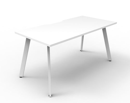 Rapidline Eternity Single Sided Workstation 1200 x 750mm Natural White / White Satin