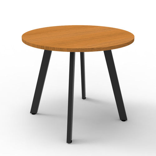 Rapidline Eternity Round Meeting Table 1200mm Diameter Beech / Black
