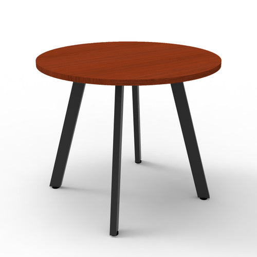 Rapidline Eternity Round Meeting Table 1200mm Diameter Cherry / Black