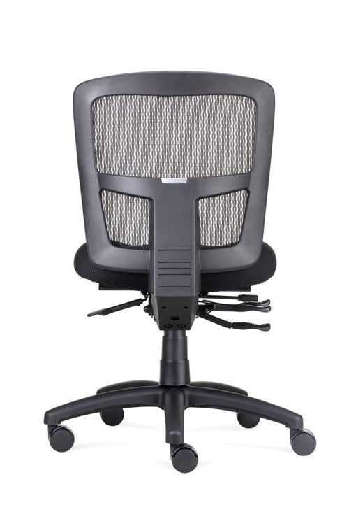 Rapidline Ergo Task Heavy Duty Mesh Operator Chair Black Fabric