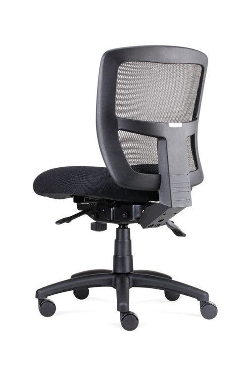 Rapidline Ergo Task Heavy Duty Mesh Operator Chair Black Fabric