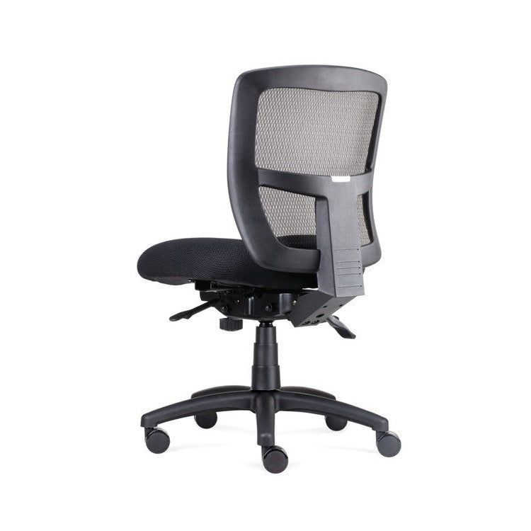 Rapidline Ergo Task Heavy Duty Mesh Operator Chair Black Fabric