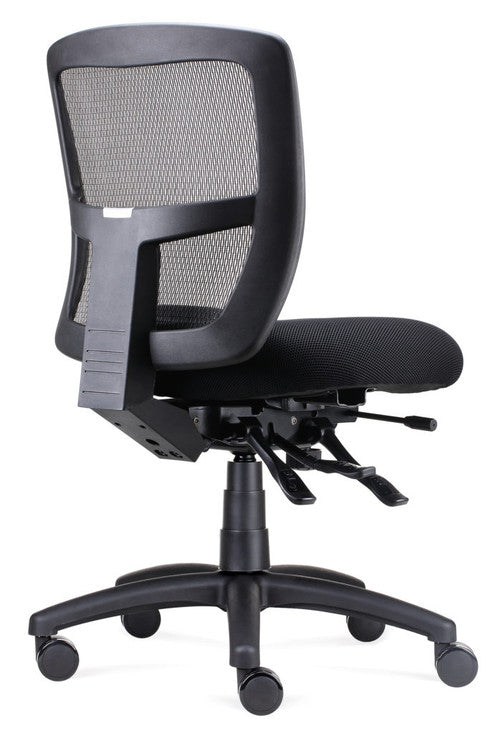 Rapidline Ergo Task Heavy Duty Mesh Operator Chair Black Fabric