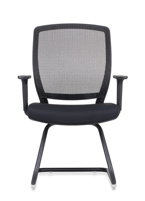 Rapidline Hartley Visitor Medium Mesh Back Chair Black Fabric