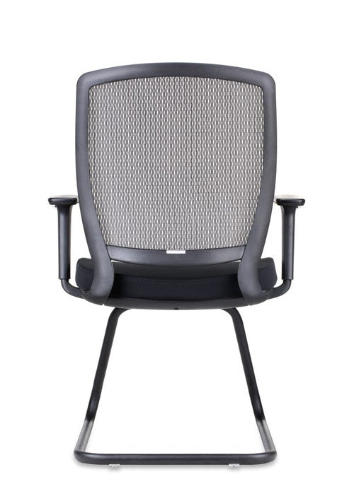 Rapidline Hartley Visitor Medium Mesh Back Chair Black Fabric