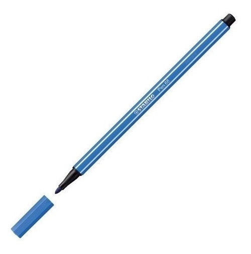 Stabilo Pen 68 Premium Colouring Fibre Tip Pen 1.0mm Dark Blue Box of 10