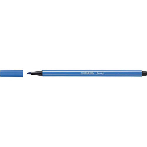 Stabilo Pen 68 Premium Colouring Fibre Tip Pen 1.0mm Dark Blue Box of 10