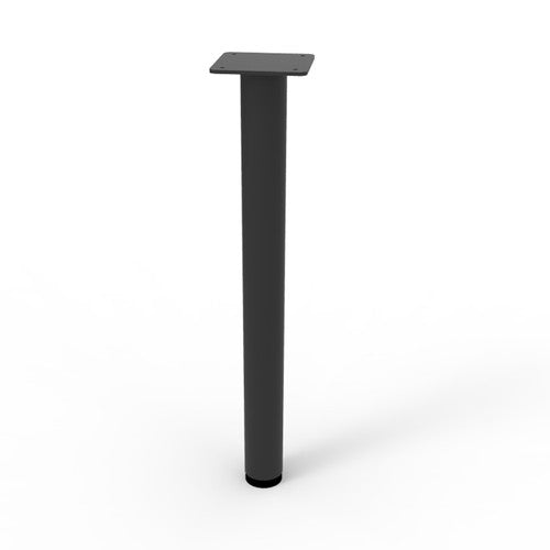 Rapidline Round Leg Set of 4 60mm Diameter Only Black for Workstation